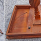 Antique Vintage Mahogany Duncan Phyfe Game Table Flip Top Card Table Folding Pedestal Console Entryway Table Claw Foot Brass Toe Cap Storage