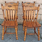 Set of 4 Vintage Maple Dining Chairs, Early American Colonial Farmhouse Kitchen Chairs, Wooden Arrow Back Dining Chairs with Heart Cutout