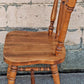 Set of 4 Vintage Maple Dining Chairs, Early American Colonial Farmhouse Kitchen Chairs, Wooden Arrow Back Dining Chairs with Heart Cutout
