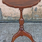 Vintage Antique Queen Anne Scalloped Piecrust Pedestal Tripod Mahogany Wood Wooden End Side Accent Table Nightstand Plant Lamp Stand