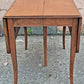 Vintage Antique Old Colonial Revival Mid Century Solid Maple Wood Wooden Drop Leaf Accent Side Dining Breakfast Nook Sabre Leg Table