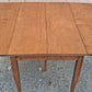 Vintage Antique Old Colonial Revival Mid Century Solid Maple Wood Wooden Drop Leaf Accent Side Dining Breakfast Nook Sabre Leg Table