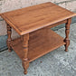Vintage Antique Colonial Revival Heywood Wakefield Solid Wood Wooden Two Tier Accent Side Nightstand Bedside Table