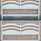 Vintage Antique Ethan Allen Country Cottage White Solid Wood Wooden Ladder Back Full Size Head Foot Board Bedroom Complete Bed Frame Set