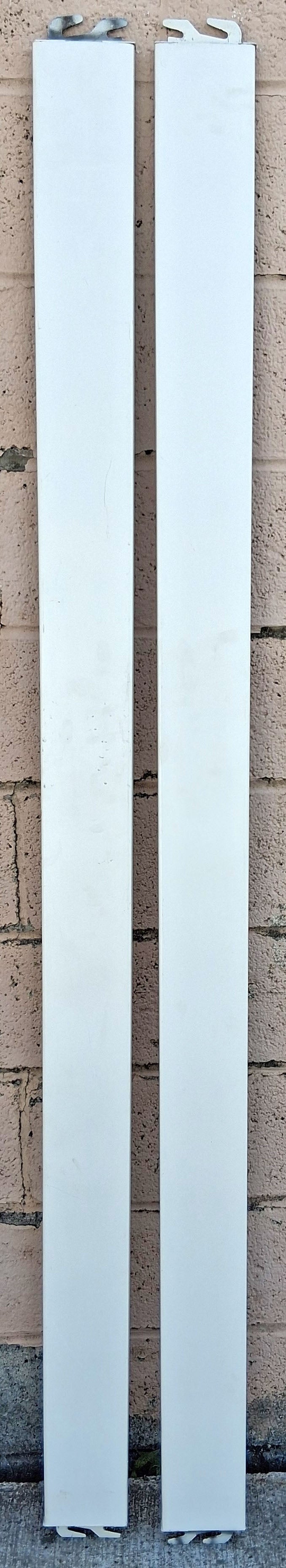 Vintage Antique Ethan Allen Country Cottage White Solid Wood Wooden Ladder Back Full Size Head Foot Board Bedroom Complete Bed Frame Set