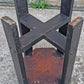 Antique Vintage Old Arts & Crafts Handmade Handcrafted SOLID Oak Wood Wooden Primitive Style Shelf Plant Stand End Accent Table Nightstand
