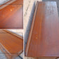 Antique Vintage Reclaimed Salvaged Art Deco Walnut Wood Wooden Chevron Inlay Book Matched Veneer Buffet Server Sideboard Credenza Cabinet