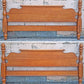 Vintage Antique Old Reclaimed Salvaged Early American Colonial SOLID Maple Wood Wooden Full Size Bedstead Bedframe Headboard Footboard Set