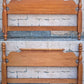Vintage Antique Old Reclaimed Salvaged Early American Colonial SOLID Maple Wood Wooden Full Size Bedstead Bedframe Headboard Footboard Set