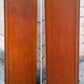 Antique Vintage Old Reclaimed Salvaged Art Deco Depression Era Solid Wood Walnut Chevron Inlay China Cabinet Hutch Display Cupboard Glass