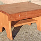 Vintage Antique Handmade Rustic Farmhouse Solid Wood Wooden Maple Foot Step Stool Bench Lower Shelf Plant Stand Small Child Low Accent Seat