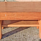 Vintage Antique Handmade Rustic Farmhouse Solid Wood Wooden Maple Foot Step Stool Bench Lower Shelf Plant Stand Small Child Low Accent Seat