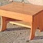 Vintage Antique Handmade Rustic Farmhouse Solid Wood Wooden Maple Foot Step Stool Bench Lower Shelf Plant Stand Small Child Low Accent Seat