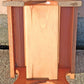 Vintage Antique Handmade Rustic Farmhouse Solid Wood Wooden Maple Foot Step Stool Bench Lower Shelf Plant Stand Small Child Low Accent Seat