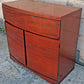 Vintage Antique Mid Century Modern Mahogany Wooden Bow Front Server Credenza Cabinet Commode Sideboard Storage Chest Buffet Entryway Console