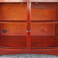 Vintage Antique Mid Century Modern Mahogany Wooden Bow Front Server Credenza Cabinet Commode Sideboard Storage Chest Buffet Entryway Console
