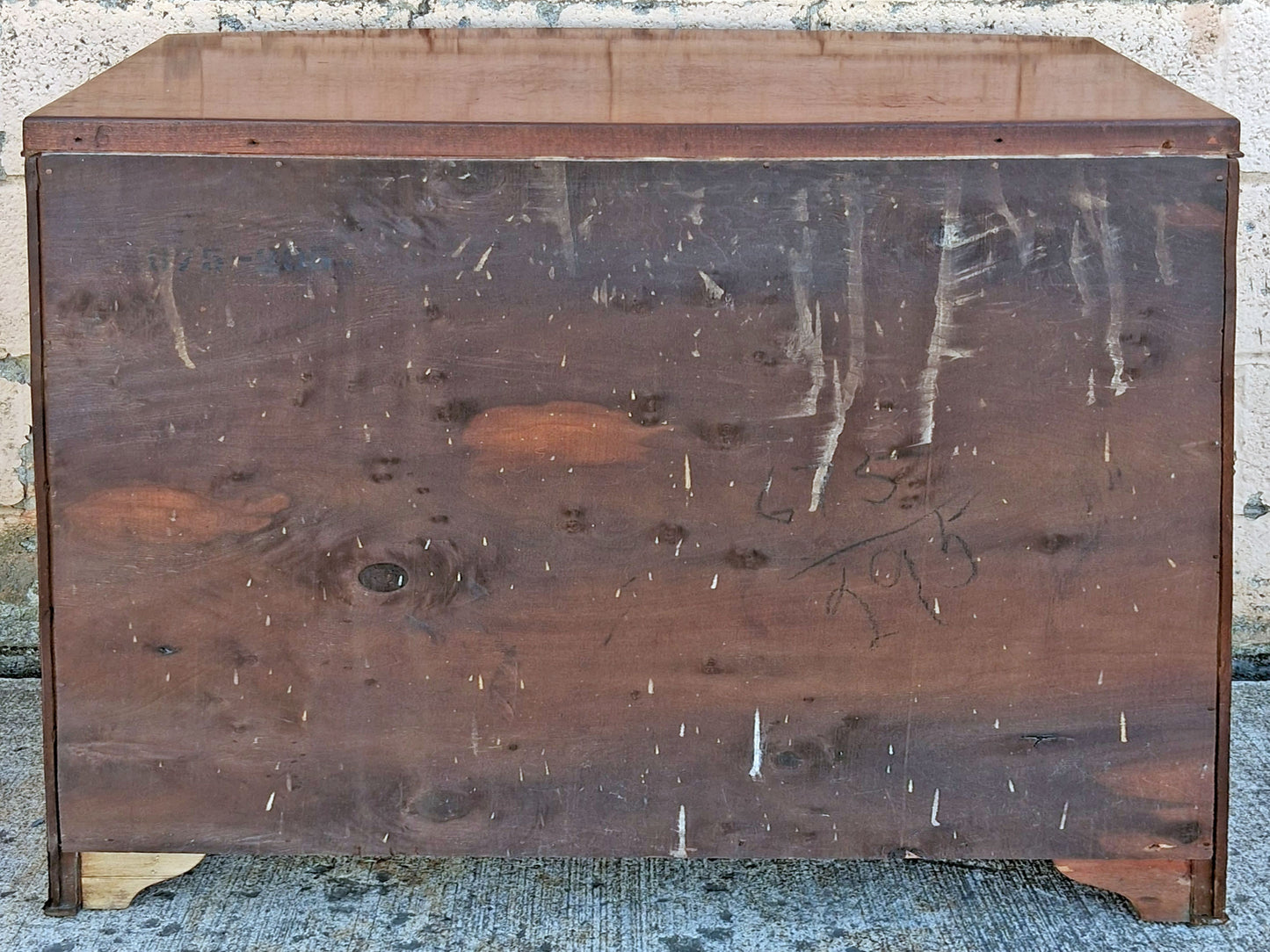 Vintage Antique Mid Century Modern Mahogany Wooden Bow Front Server Credenza Cabinet Commode Sideboard Storage Chest Buffet Entryway Console