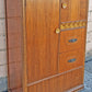 Antique Vintage Old Reclaimed Salvaged Art Deco Solid Wood Wooden Burled Walnut Waterfall Dresser Cabinet Closet Armoire Wardrobe Chifforobe