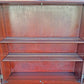 Antique Vintage Old Chippendale Mahogany Drop Slant Front Glass Secretary Desk Bookcase Cabinet Display Writing Desk Hutch Ball Claw Foot