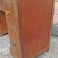 Antique Vintage Old Reclaimed Salvaged Art Deco Waterfall Solid Wood Wooden Walnut Serpentine Makeup Dressing Kneehole Vanity Table
