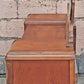 Antique Vintage Old Reclaimed Salvaged Art Deco Waterfall Solid Wood Wooden Walnut Serpentine Makeup Dressing Kneehole Vanity Table