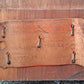Antique Vintage Old Reclaimed Salvaged Art Deco Waterfall Solid Wood Wooden Walnut Serpentine Makeup Dressing Kneehole Vanity Table