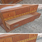 Antique Vintage Old Reclaimed Salvaged Art Deco Waterfall Solid Wood Wooden Walnut Bedroom Dresser Chest of Drawers 3 Drawer Mirror Vanity