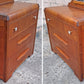 Antique Vintage Old Reclaimed Salvaged Art Deco Waterfall Solid Wood Wooden Walnut Bedroom Dresser Chest of Drawers 3 Drawer Mirror Vanity
