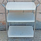 Vintage Antique Old Mid Century Modern Cosco 3 Tier Metal Rolling Utility Cart Chrome & White Bar Cart Kitchen Island Trolley Plant Stand