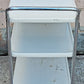 Vintage Antique Old Mid Century Modern Cosco 3 Tier Metal Rolling Utility Cart Chrome & White Bar Cart Kitchen Island Trolley Plant Stand