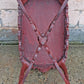 Antique Vintage Victorian Renaissance Baroque Revival Solid Wood Wooden Painted Red End Side Accent Table Plant Stand Lamp Shelf Nightstand