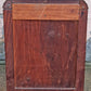Antique Vintage Old Reclaimed Salvaged Art Deco Waterfall Solid Wood Wooden Walnut Chevron Inlay Veneer Table Nightstand Bedside Cabinet