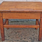 Antique Vintage Country Primitive Small Solid Wood Childrens Student Desk Schoolhouse Table Shelf Educational Historic Classroom Memorabilia