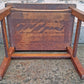 Antique Vintage Country Primitive Small Solid Wood Childrens Student Desk Schoolhouse Table Shelf Educational Historic Classroom Memorabilia