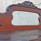 Antique Vintage Victorian Queen Anne Solid Wood Wooden Tiger Oak Curved Glass Bow Front China Cabinet Display Curio Case Door Furniture