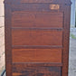 Antique Vintage Victorian Queen Anne Solid Wood Wooden Tiger Oak Curved Glass Bow Front China Cabinet Display Curio Case Door Furniture