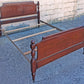 Antique Vintage Dixie Colonial Traditional Country Cottage Solid Mahogany Wood Wooden Full Size Head Foot Board Bedroom Bed Frame Set