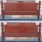 Antique Vintage Dixie Colonial Traditional Country Cottage Solid Mahogany Wood Wooden Full Size Head Foot Board Bedroom Bed Frame Set