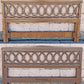 Vintage Antique Old Drexel Anniversary Mid Century Modern Solid Wood Wooden Full Size Head Foot Board Bedroom Complete Bed Frame Set