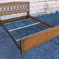Vintage Antique Old Drexel Anniversary Mid Century Modern Solid Wood Wooden Full Size Head Foot Board Bedroom Complete Bed Frame Set
