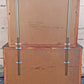 Vintage Antique Old Mid Century Modern Drexel Anniversary Solid Wood Wooden Oak Triple Dresser Credenza Cabinet Chest Mirror Bedroom Vanity