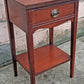 Antique Vintage Old Reclaimed Salvaged Colonial Traditional Solid Mahogany Wood Wooden Side End Accent Table Nightstand Bedside Cabinet
