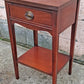 Antique Vintage Old Reclaimed Salvaged Colonial Traditional Solid Mahogany Wood Wooden Side End Accent Table Nightstand Bedside Cabinet