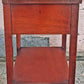 Antique Vintage Old Reclaimed Salvaged Colonial Traditional Solid Mahogany Wood Wooden Side End Accent Table Nightstand Bedside Cabinet