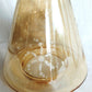 Vintage Decorative Jar Candle Shade Iridescence Tinted Glass Floral Etched Design Tea Light Opened Globe Candle Shade