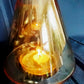 Vintage Decorative Jar Candle Shade Iridescence Tinted Glass Floral Etched Design Tea Light Opened Globe Candle Shade