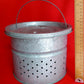 Vintage Cutout Galvanized Fish Trap Live Bait Basket Handle Fishing Pail Frog Minnow Bucket Rustic Farmhouse Decor - NOS