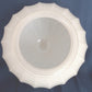 Vintage Art Deco Ribbed White Globe Heavy Glass Ball Melon Style Replacement Small Lampshade Fitter 3.25"