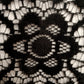 Vintage Elegant Cotton Black Lace Oblong/Rectangle Long Tablecloth Floral Medallion Scallop Finish Edge Good Quality 60”W x 102”L–NOS