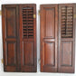 Antique Old Reclaimed Salvaged Rare SOLID Wood Wooden Interior Window Shutter Bifold 2 Panels Country Rustic Décor -AS IS